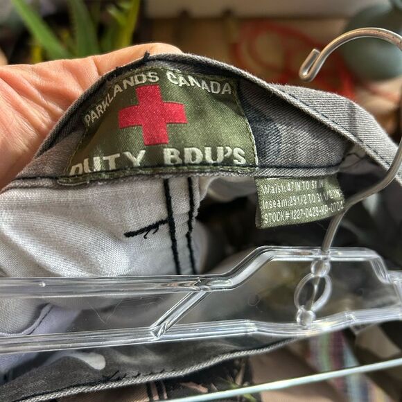 Vintage 90s Y2K Men's Gray Camouflage Cargo Pants 47"-51" - Picture 3 of 16